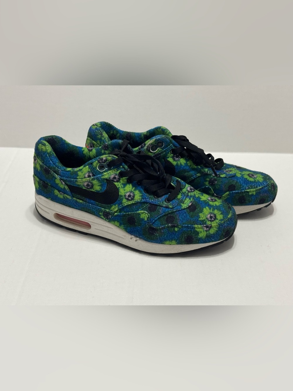 Nike Air Max 1 Premium SE 'Floral Mowabb' Fleece Sneakers Mens Size 10